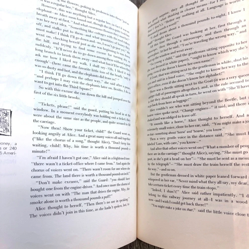 Vintage 1969 Alice in Wonderland Through the Looking Glass Classic Press Book